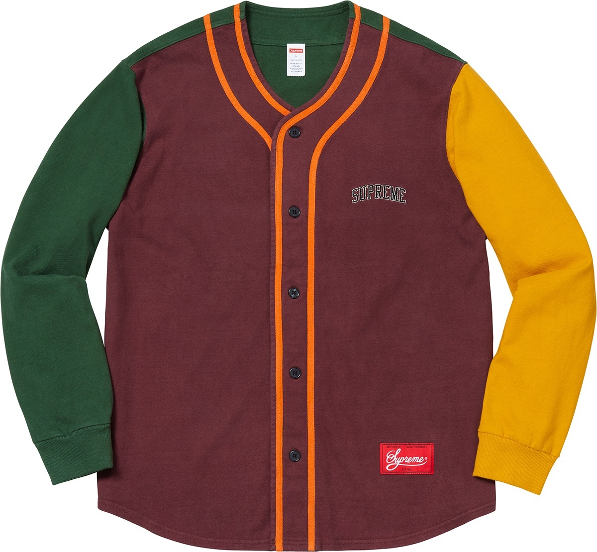 Color Blocked Baseball Top view 2